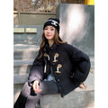 Winter Short Stand Collar Thick Cotton Coat With Toggles