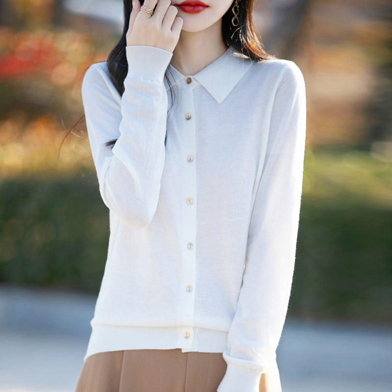 Polo Collar Short Jacket Female Winter