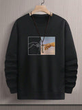 Street Style Men's Hand Printed Sweatshirt