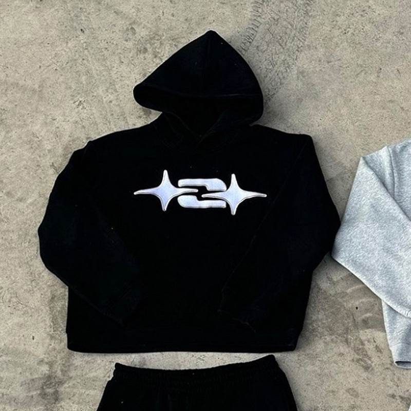 Autumn And Winter Casual Retro Hip-hop Sportswear Fashionable Hoodie