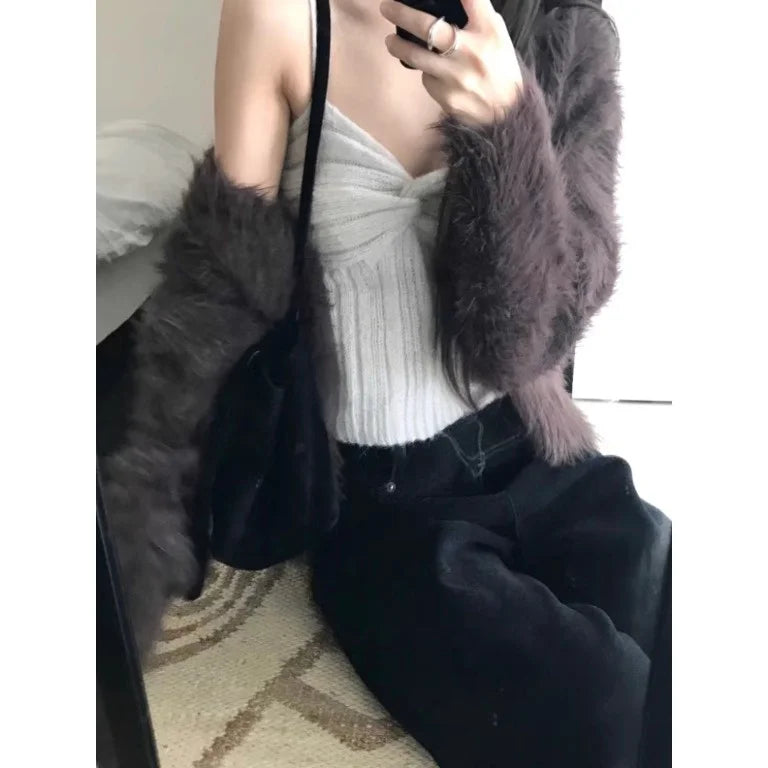 Chic Autumn Winter Vintage Design Casual Plu Women's Sweater Cardigan Faionable Agel Trendy Korean Sle Streetwear