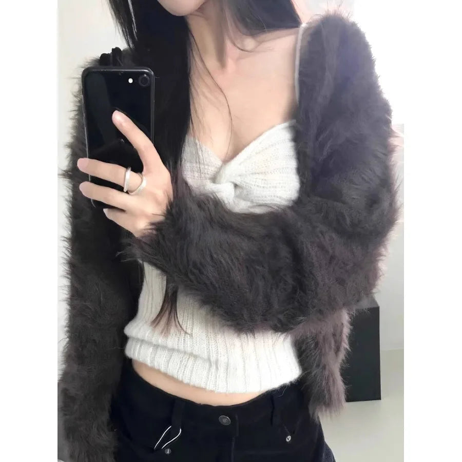 Chic Autumn Winter Vintage Design Casual Plu Women's Sweater Cardigan Faionable Agel Trendy Korean Sle Streetwear