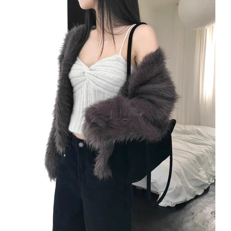 Chic Autumn Winter Vintage Design Casual Plu Women's Sweater Cardigan Faionable Agel Trendy Korean Sle Streetwear
