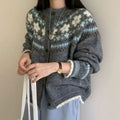 Fairisland Jacquard High-grade Sweater Coat